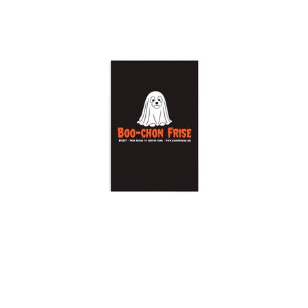 BFCACT Boo-chon Frise!, a White 12" x 18" Yard Flag
