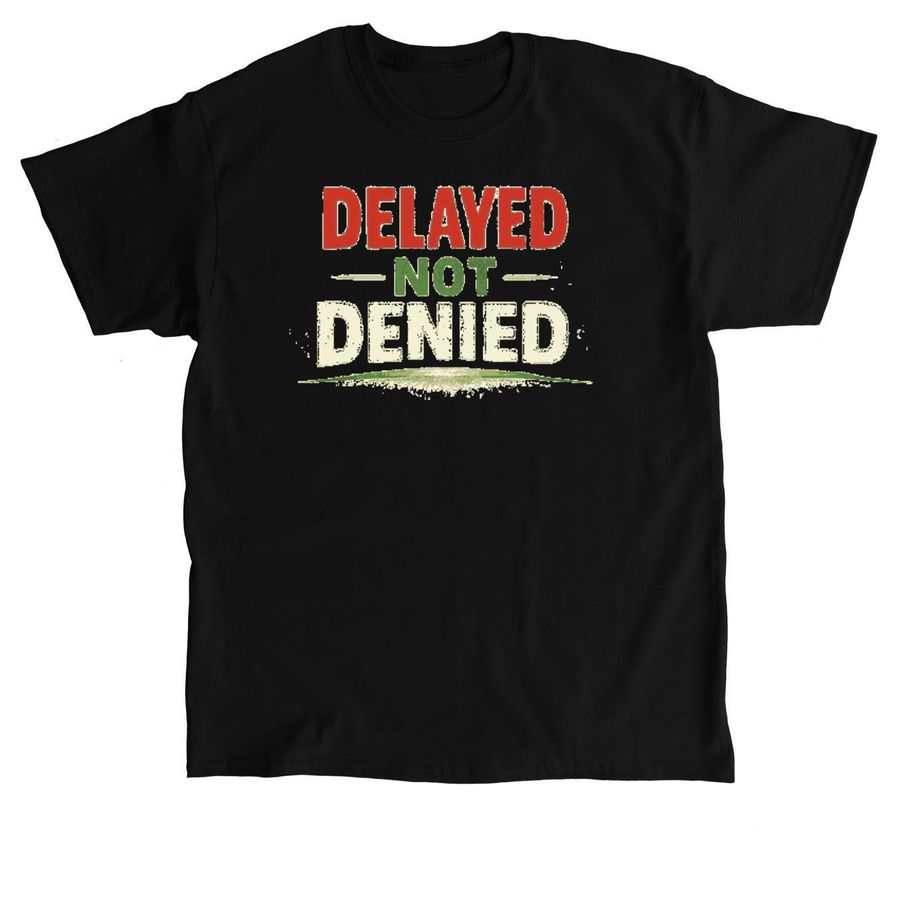 God?s Timing: Delayed Not Denied, a Black Classic Unisex Tee