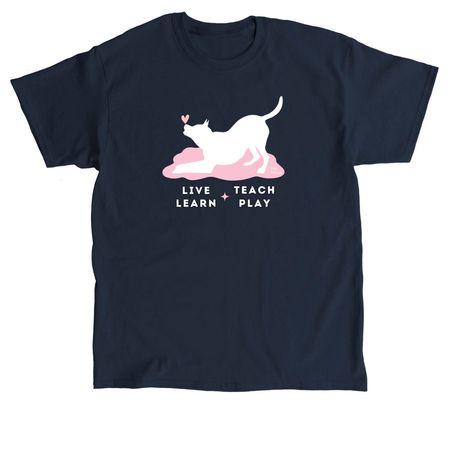 Live Learn Teach Play, a Navy Classic Unisex Tee