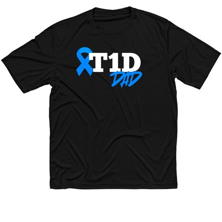 T1D Dad - Activewear, a Black Classic Performance Tee