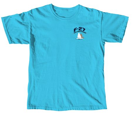 F-27 40th Anniversary Classic Apparel, a Lagoon Blue Comfort Colors Unisex Tee