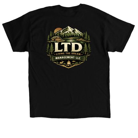 LTD Management&nbsp;, a Black Classic Unisex Tee (back-view)