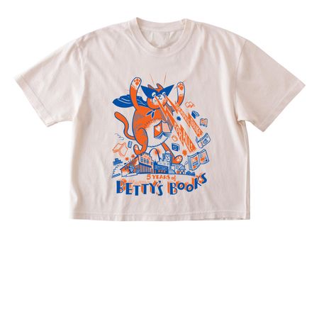 5-Year Anniversary Design: Kaiju Comics Cat!, a Ivory Comfort Colors Boxy Tee