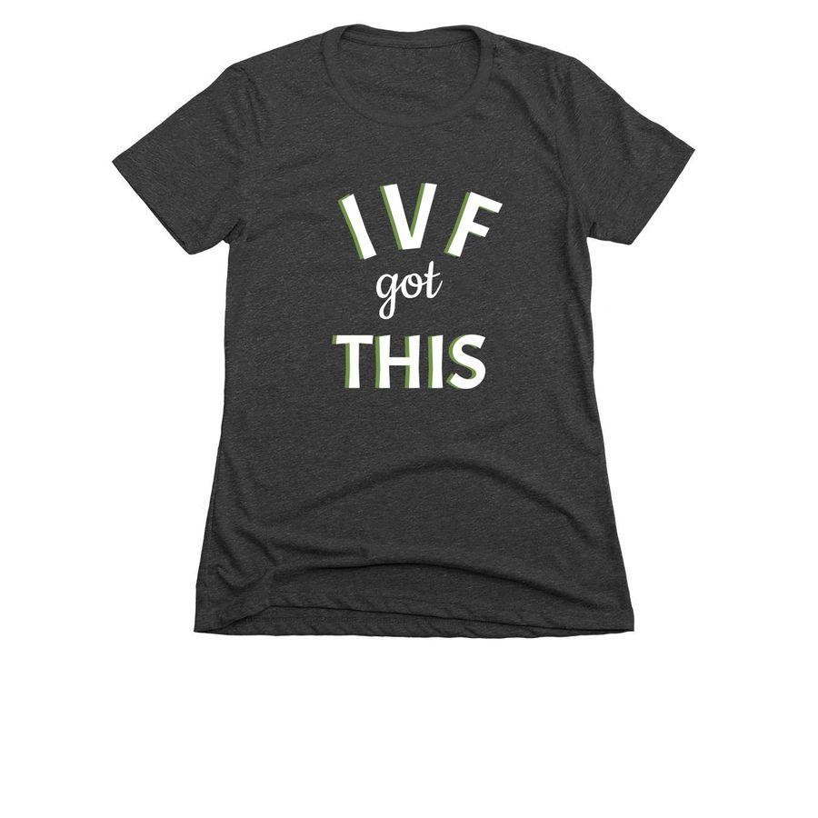 IVF, a Charcoal Women's Slim Fit Tee
