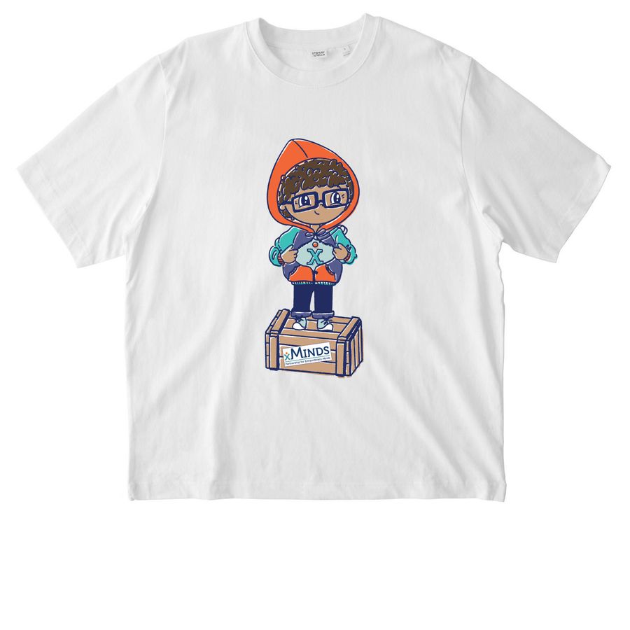 xMinds Superhero, a White Stanley/Stella Unisex Freestyler Heavyweight Tee