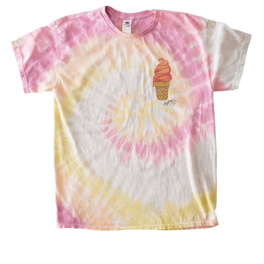 Sydney's Ice Cream, a Desert Rose Classic Tie Dye Tee