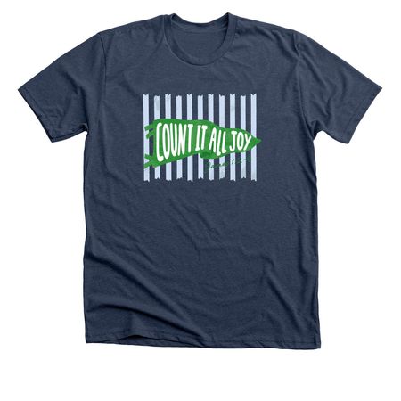 Count It All Joy, a Heather Navy Premium Unisex Tee