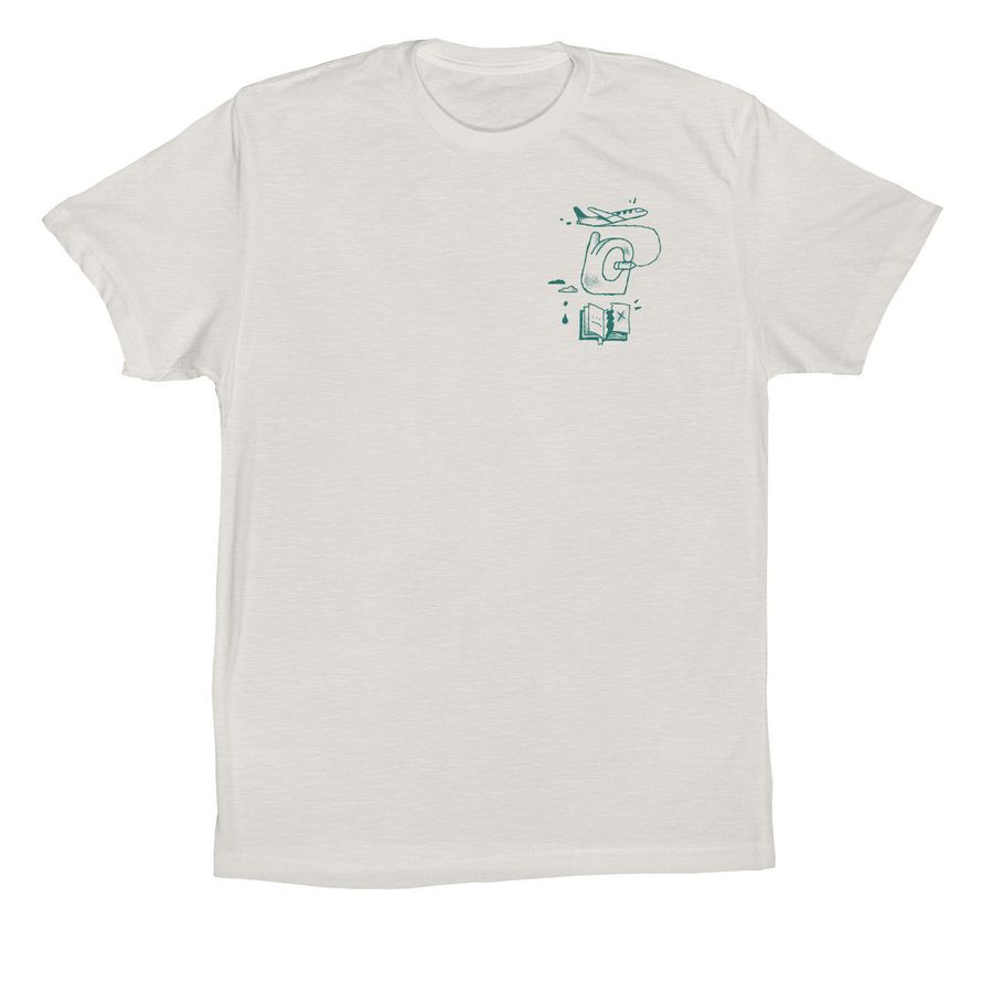 Limited Edition Green & White, a Vintage White Premium Cotton Tee