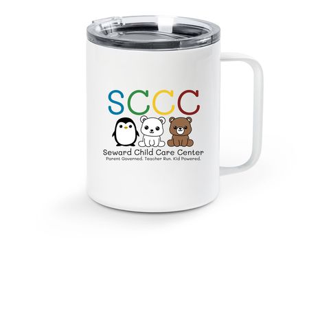 SCCC Travel Mug, a White Stainless Steel Travel Mug