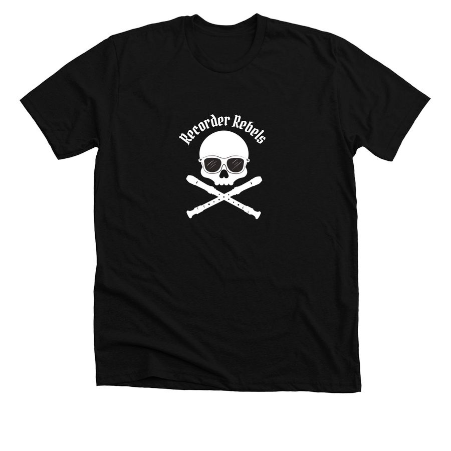 Recorder Rebels, a Solid Black Blend Premium Unisex Tee