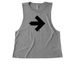 Pelotonia Team Buckeye, a Aluminum Grey Allmade Eco Triblend Women?s Muscle Tank