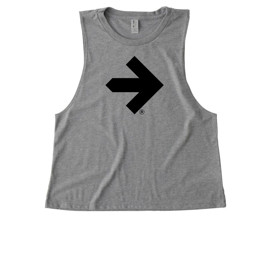 Pelotonia Team Buckeye, a Aluminum Grey Allmade Eco Triblend Women?s Muscle Tank