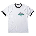 First Step Volunteer, a White/ Jet Black Cotton Ringer Tee (back-view)