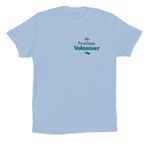 First Step Volunteer, a Baby Blue Premium Cotton Tee (back-view)