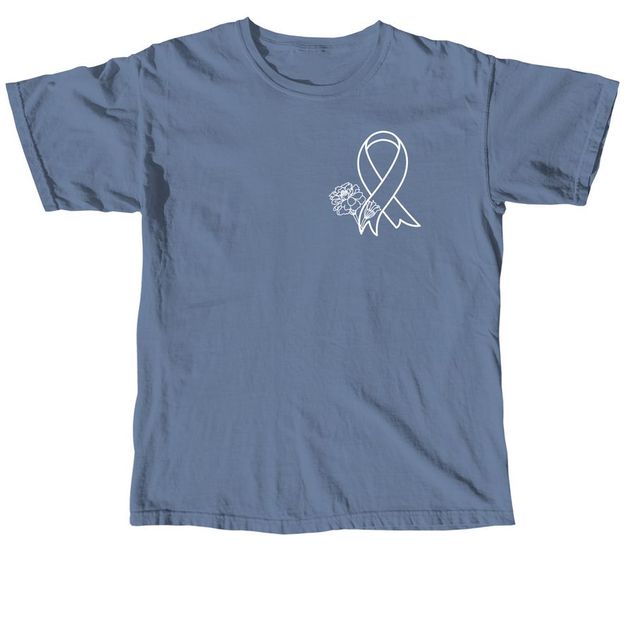 Marigold Cancer Fight, a Blue Jean Comfort Colors Unisex Tee