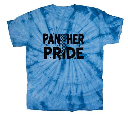 Panther Pride (Black), a Baby Blue Classic Tie Dye Tee