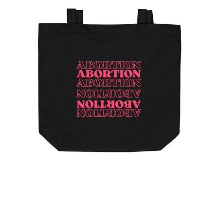 Abortion Tote Bag, a Black Organic Cotton Tote Bag