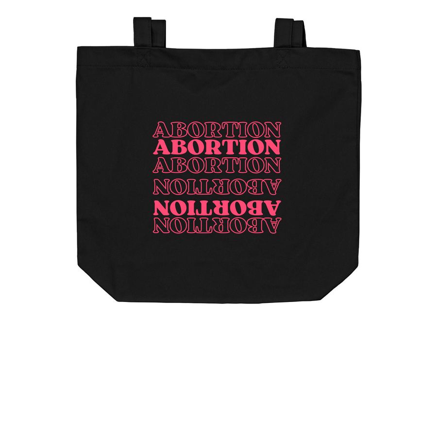 Abortion Tote Bag, a Black Organic Cotton Tote Bag