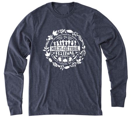 Multi-Cultural Festival Shirt, a Rebel Blue Allmade Eco Triblend Long Sleeve Tee