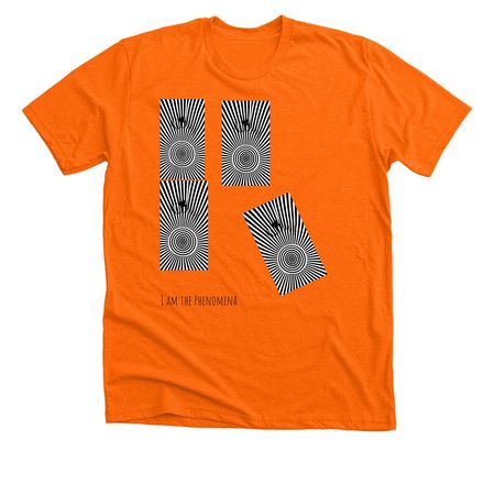 The Phenomena, a Neon Orange Premium Unisex Tee