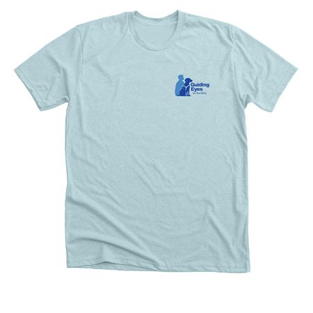 Walk by Faith, Not by Sight, a Heather Ice Blue Premium Unisex Tee