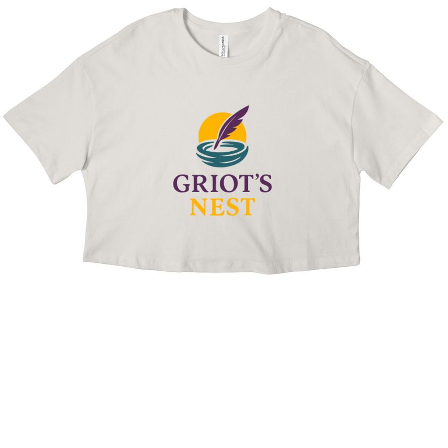 Griot's Nest: Road to Homecoming Campaign, a Vintage White Women?s Cropped Cotton Tee