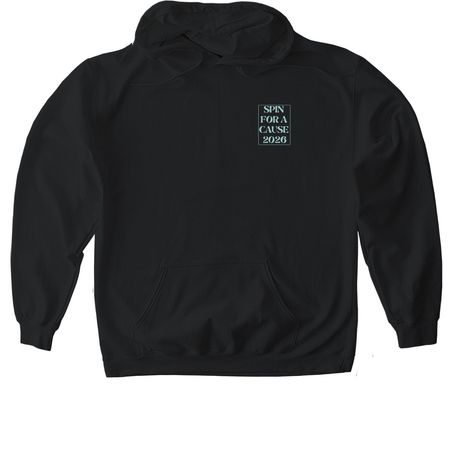 Spin For A Cause Blue, a Black Gildan Softstyle Pullover Hoodie