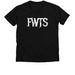 Distressed FWTS Female, a Solid Black Blend Premium V-Neck Tee