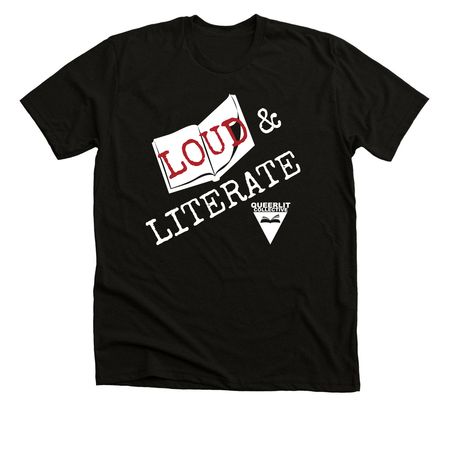 Loud & Literate, a Black Heather Premium Unisex Tee