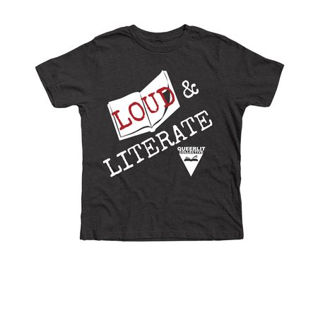 Loud & Literate, a Dark Grey Heather Premium Youth Tee
