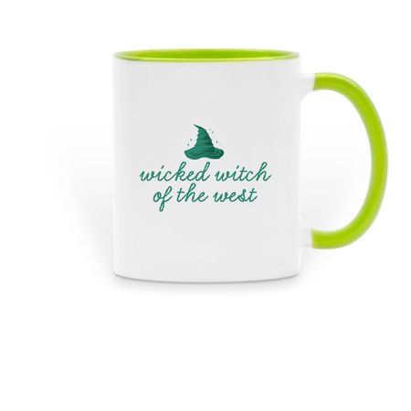 wicked good elphaba mug, a Green Two-Tone Ceramic Mug