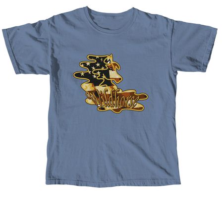 Wildhorse Flag Horse, a Blue Jean Comfort Colors Unisex Tee