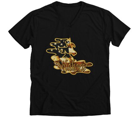 Wildhorse Flag Horse, a Solid Black Blend Premium V-Neck Tee