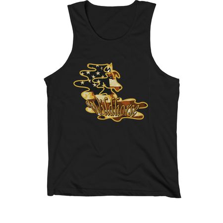 Wildhorse Flag Horse, a Black Premium Cotton Tank