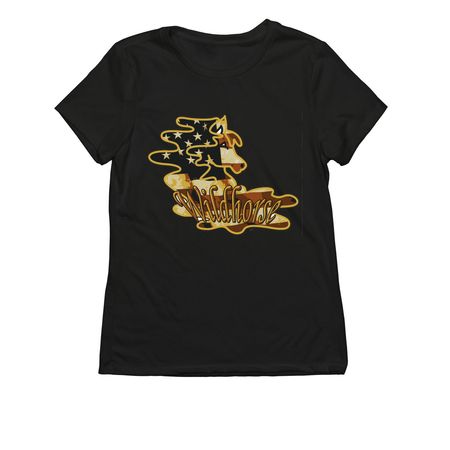 Wildhorse Flag Horse, a Deep Black Allmade Eco Triblend Women?s Tee