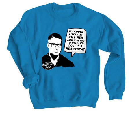 Caleb Flynn Trial T-Shirt, a Sapphire Crewneck Sweatshirt