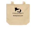 tnr word cloud, a Oyster Organic Cotton Tote Bag (back-view)