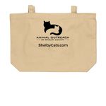 tnr word cloud, a Oyster Large Organic Cotton Tote Bag (back-view)