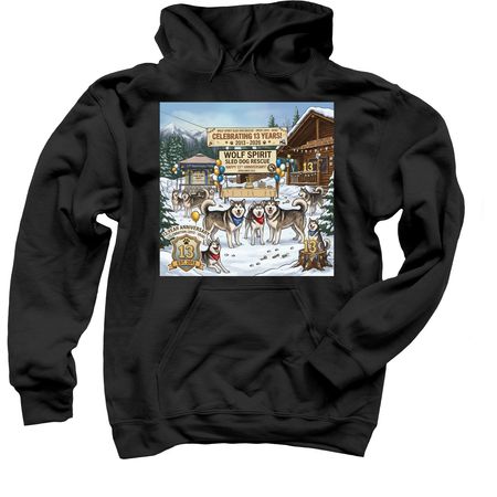 13th Anniversary&nbsp; front, a Black Pullover Hoodie
