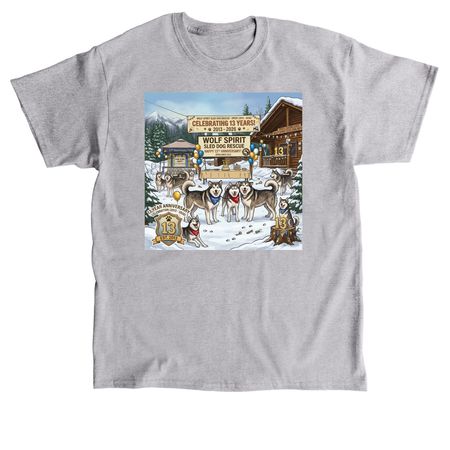 13th Anniversary&nbsp; front, a Sport Grey Classic Unisex Tee