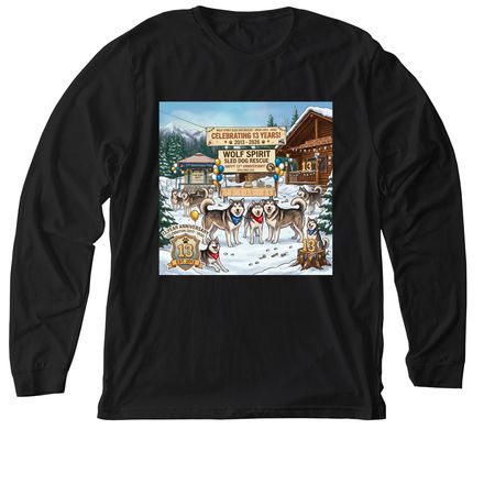 13th Anniversary&nbsp; front, a Solid Black Blend Premium Long Sleeve Tee