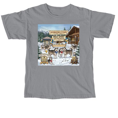 13th Anniversary&nbsp; front, a Granite Comfort Colors Unisex Tee