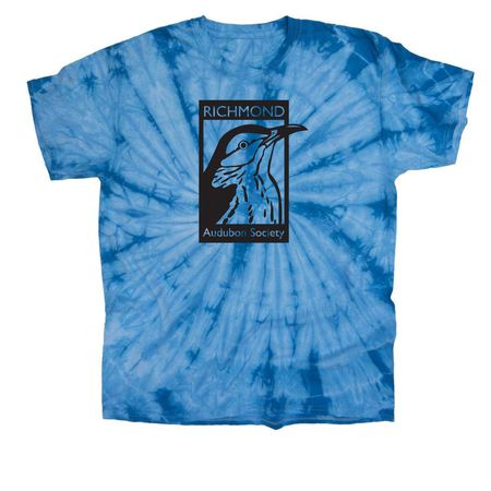 RAS - large logo, a Baby Blue Classic Tie Dye Tee