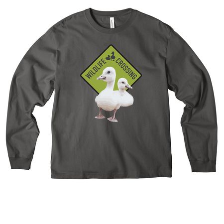 I Brake for Wildlife, a Asphalt Unisex Heavyweight Long Sleeve Tee
