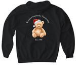 Holiday Mr. Teddy, a Black Gildan Softstyle Pullover Hoodie (back-view)