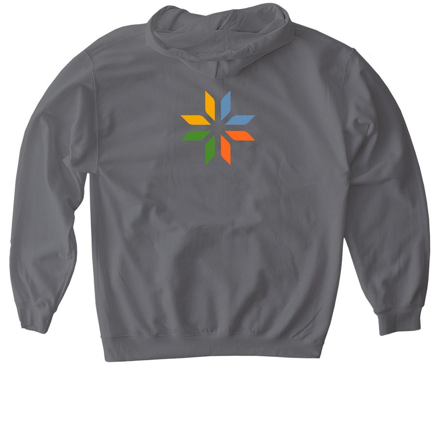 Soul Care Hoodie, a Charcoal Gildan Softstyle Pullover Hoodie (back-view)