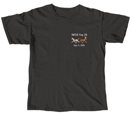 Ibizan Hound Top 20 Logo SM, a Pepper Comfort Colors Unisex Tee