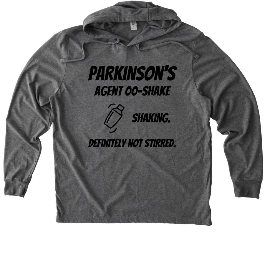 Parkinson's Agent 00-Shake, a Aluminum Grey Allmade Eco Triblend Hoodie Tee