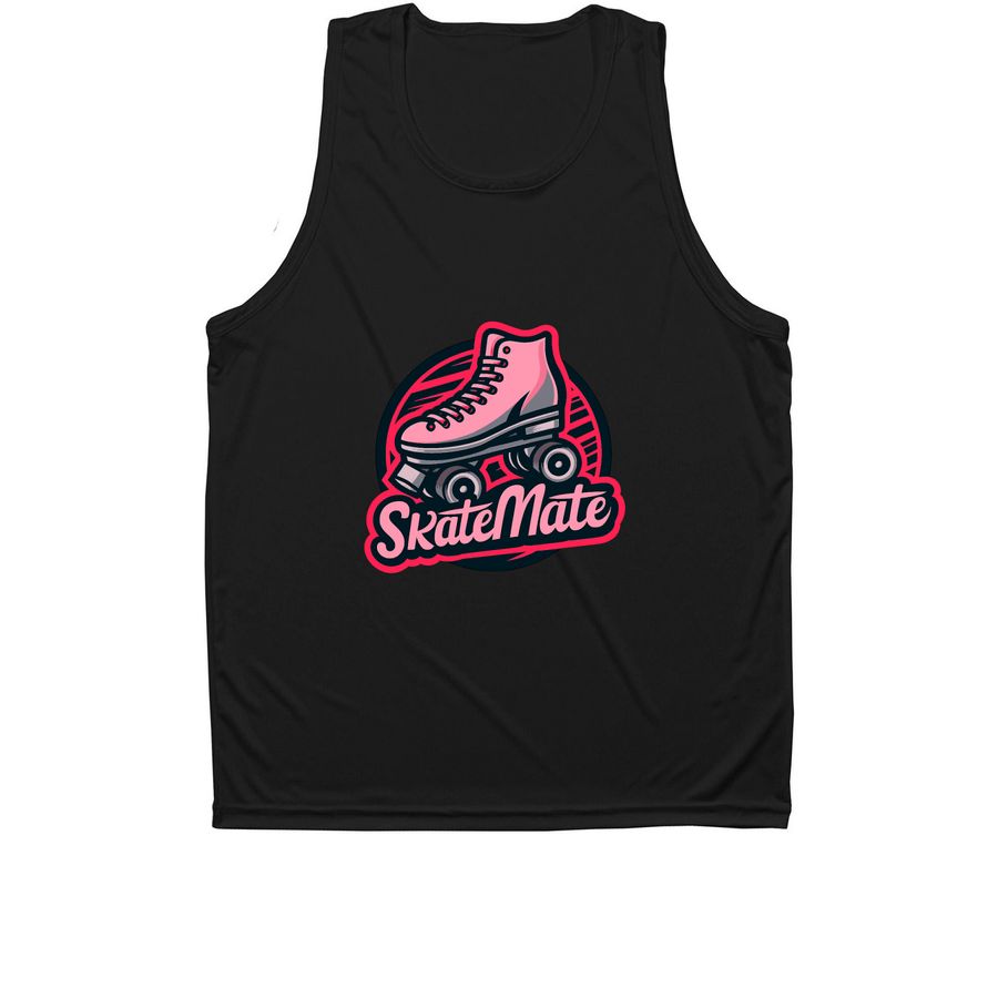 SkateMate Tank Top, a Black Unisex Performance Tank