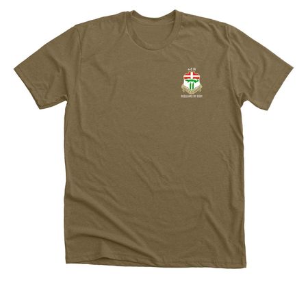 OG LOGO, a Heather Olive Premium Unisex Tee